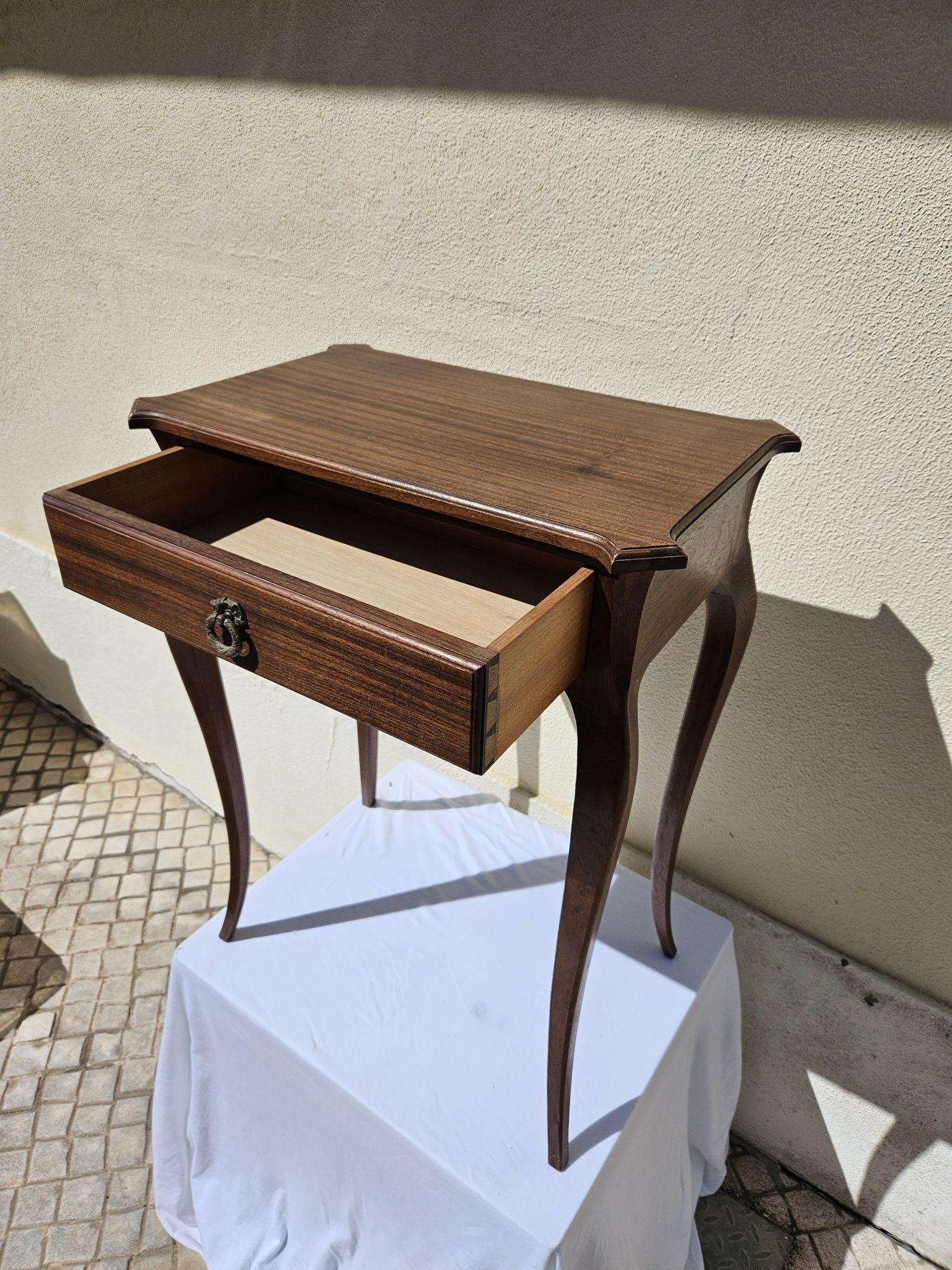 Mesa apoio madeira com gaveta 73 x 51 x 35 cm