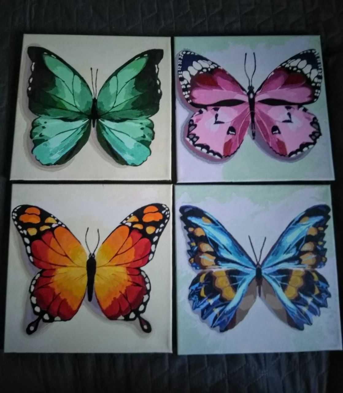 Картини "Яскраві метелики" 25*25 см