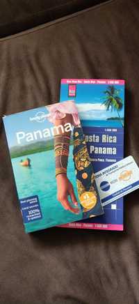 Zestaw do Panama, przewodnik Lonely planet, mapa, Rapid Pass, SIM