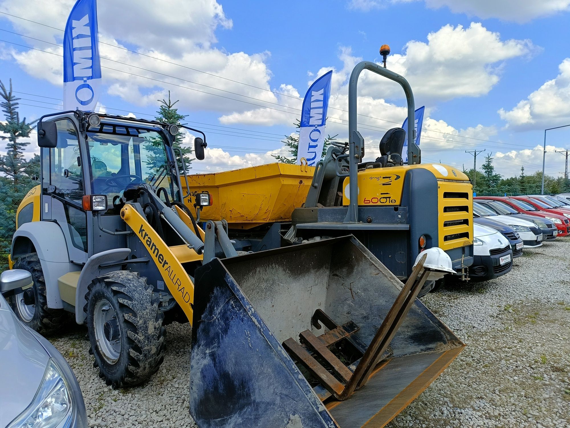 Wynajem ładowarka Kramer 650 Wynajem wozidło 6 ton Usługi minikoparką