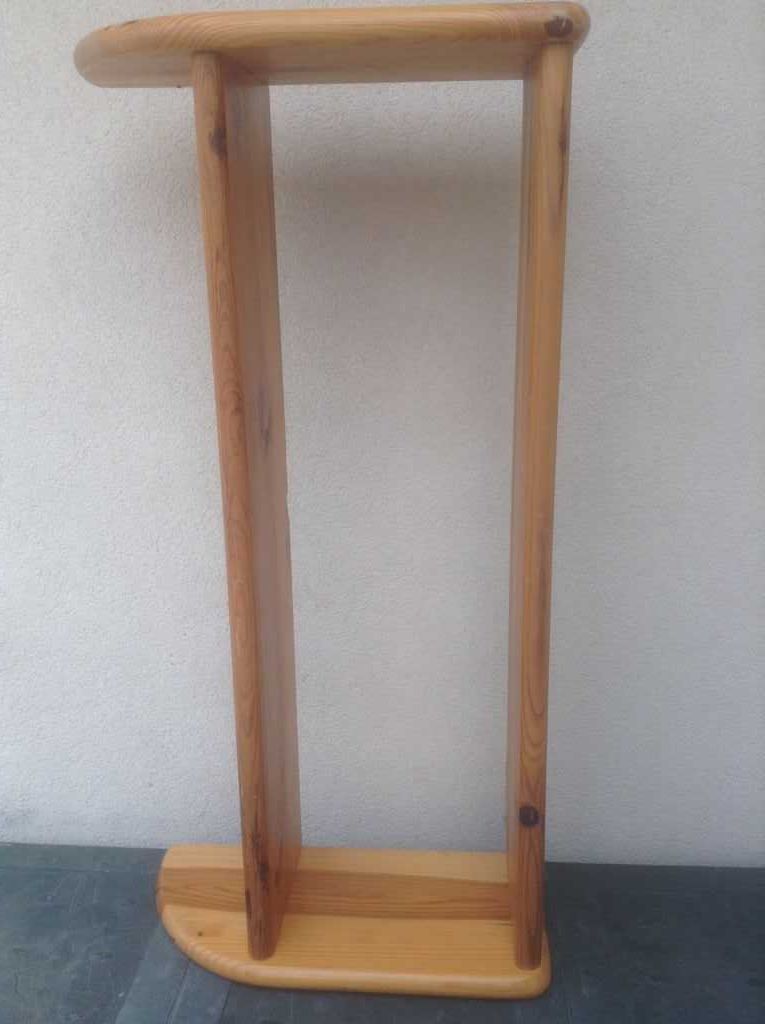 Półka dwupoziomowa z litego drewna. 90x 45x 20cm.