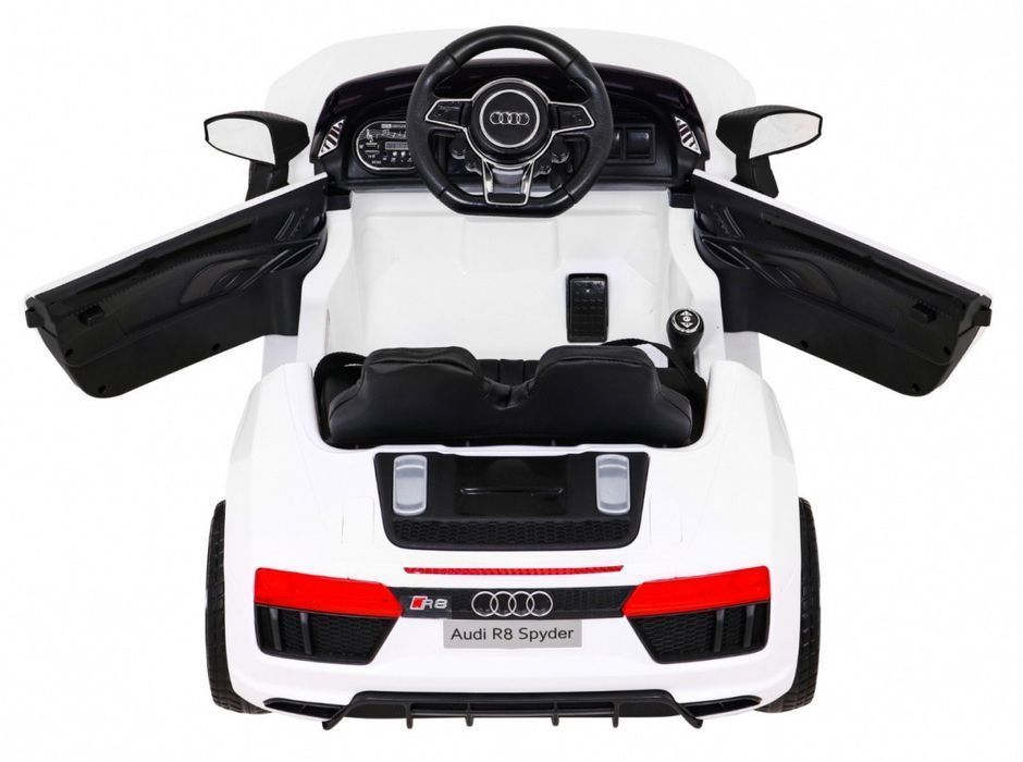 Audi R8 Na Akumulator Dla Dzieci Biały Pilot Eva Wolny Start Mp3 Led