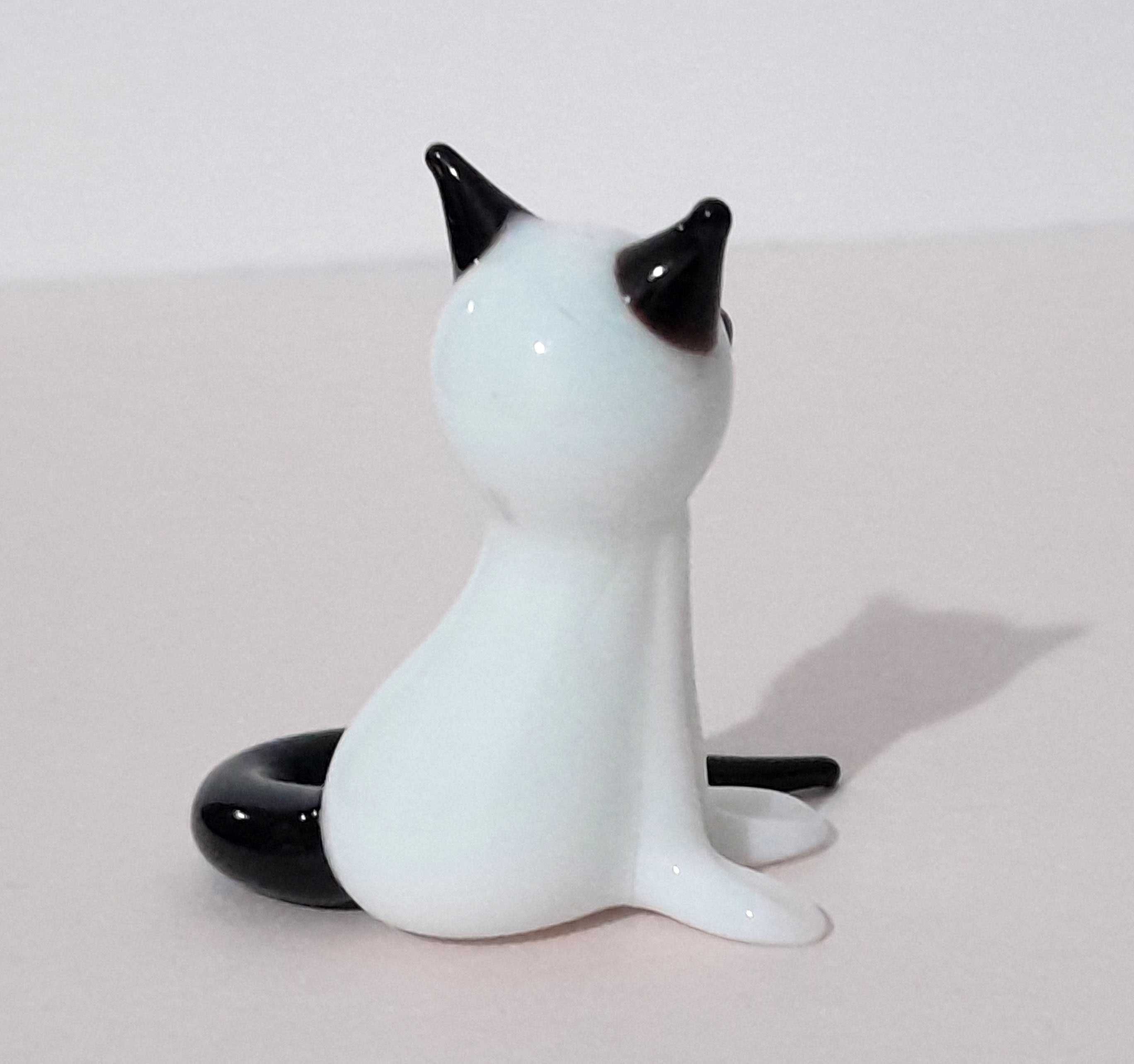 Figuras em vidro soprado antigas - Peixe, Cisne, Cães e Gato - Conj. 1