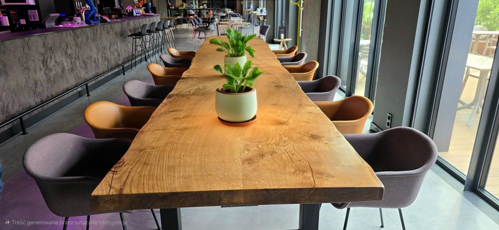 Stół konferencyjny dębowy nard spotkan biznesowych zarządu negocjacji