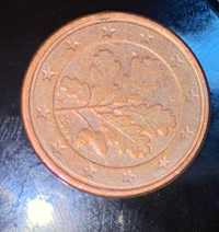 Moeda de 1 cêntimo Alemã 2002