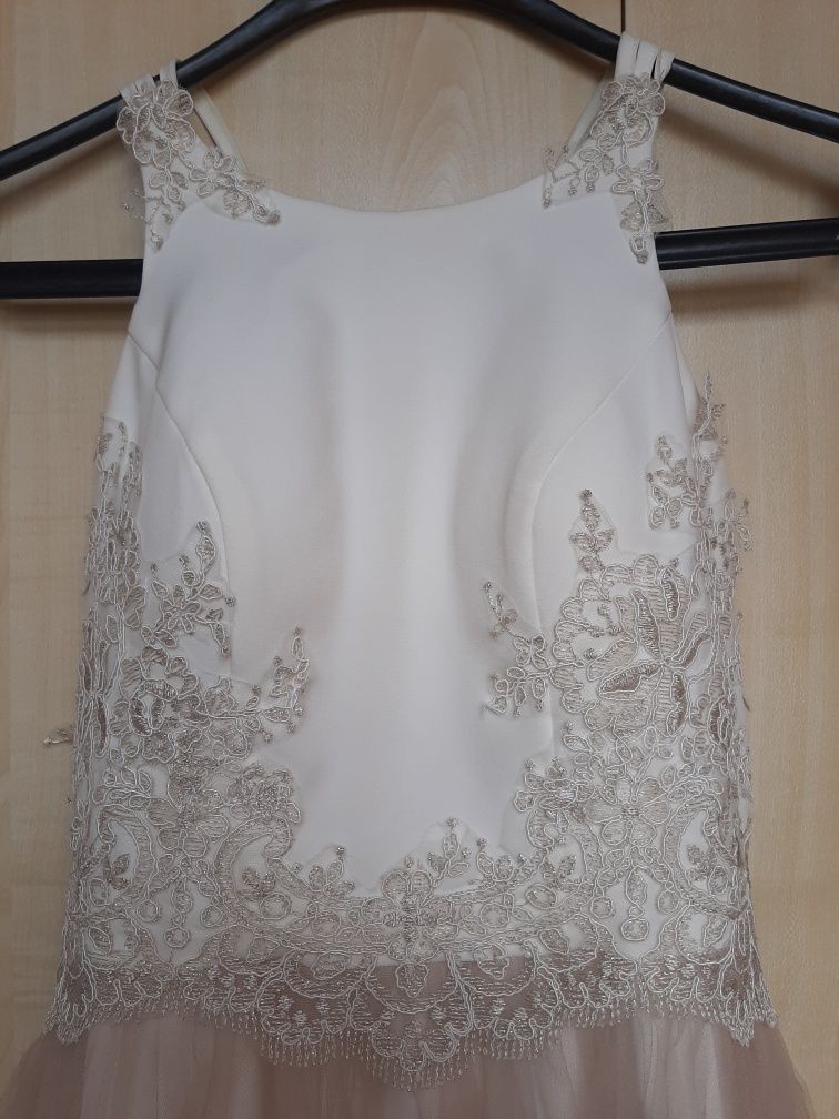 Elegancka sukienka balowa, z koronką, tiulowa, do kolana why not 36