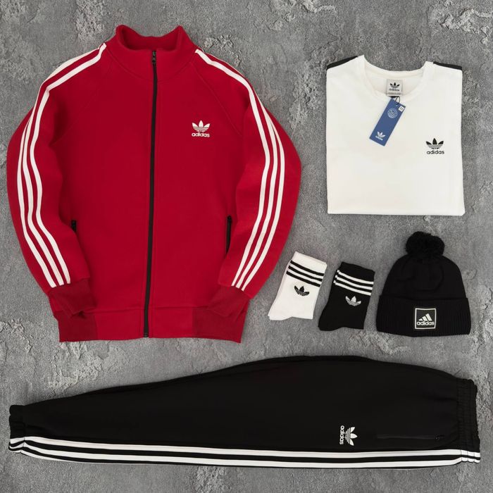 Чоловічий зимній спортивний костюм адідас набір Adidas [4в1] [XS-3XL]