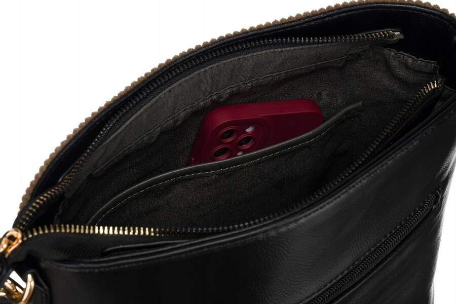 torba damska ze skóry ekologicznej z odpinanym paskiem - david jones