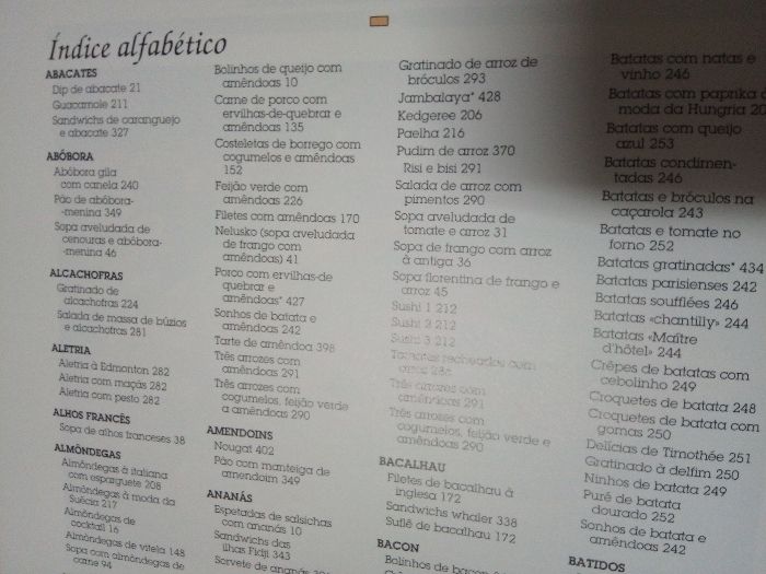 3 Livros de receitas/culinária