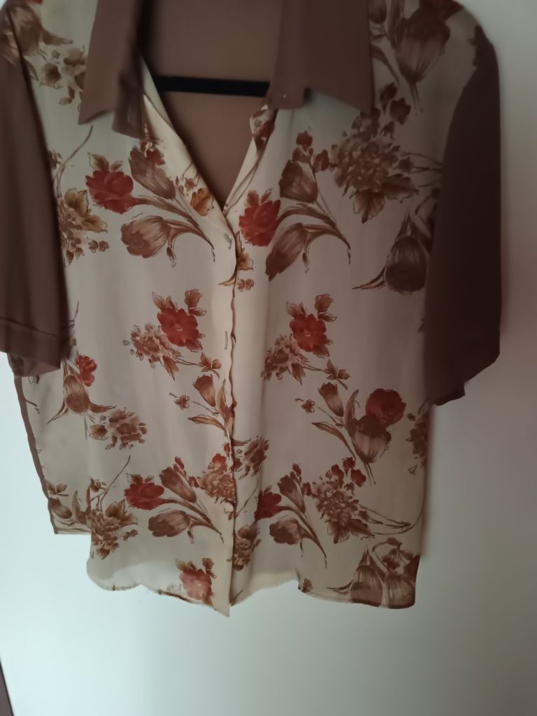 Bluzka damska przewiewna retro