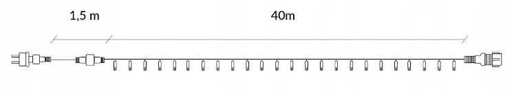 Lampki świąteczne zewnętrzne LED 500 40m PREMIUM światełka
