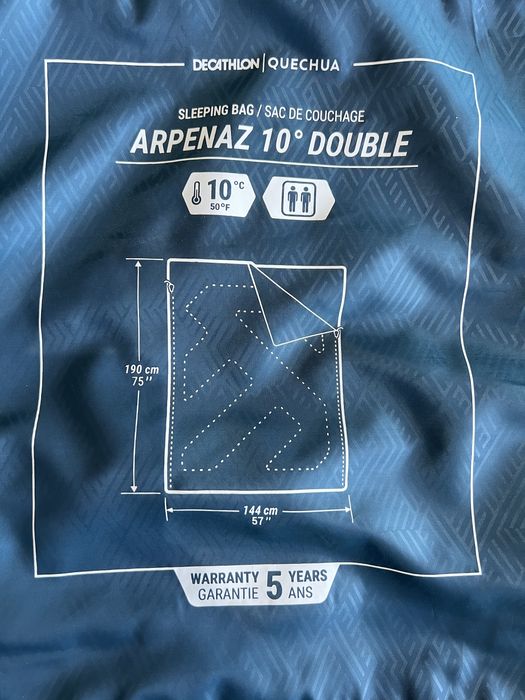 Saco de dormir de casal 10ºC para campismo