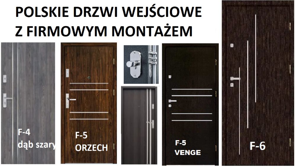 Zewnętrzne DRZWI Z MONTAŻEM do mieszkania wejściowe, wewnątrzklatkowe