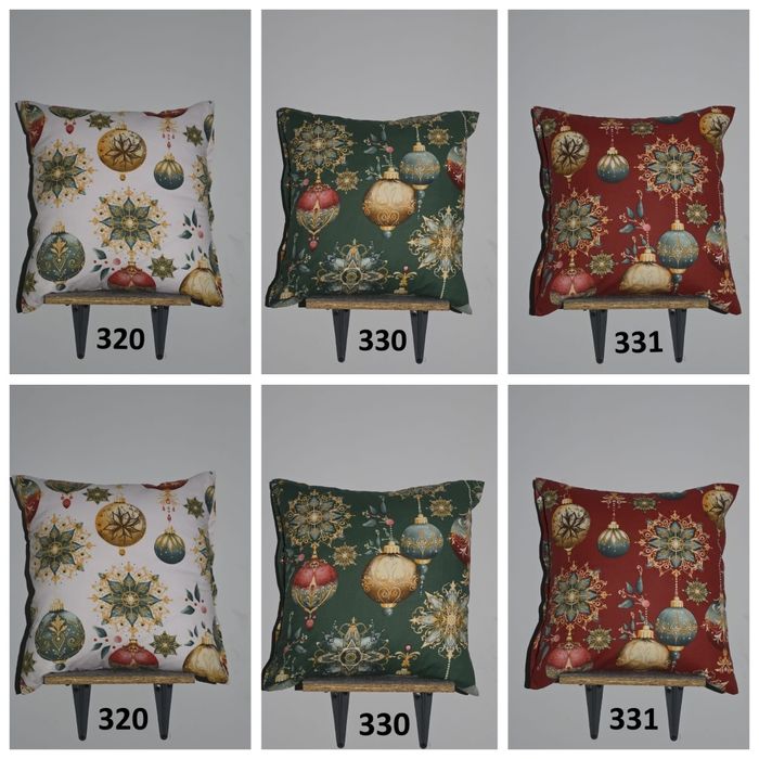 Poszewki w bombki świąteczne - zestaw 6 szt