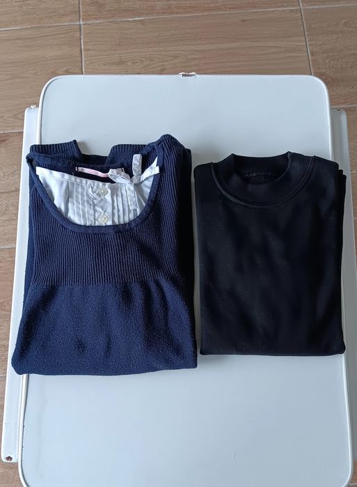 2 camisolas de menina, tamanho 10 e 11 anos.