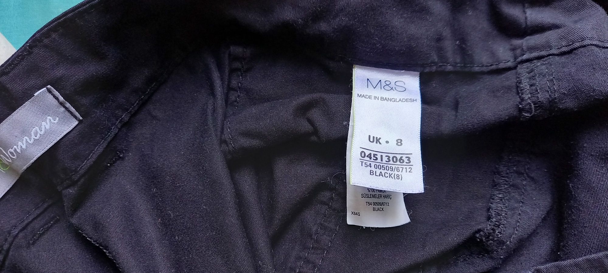 Spodnie czarne damskie M&S rozm.8