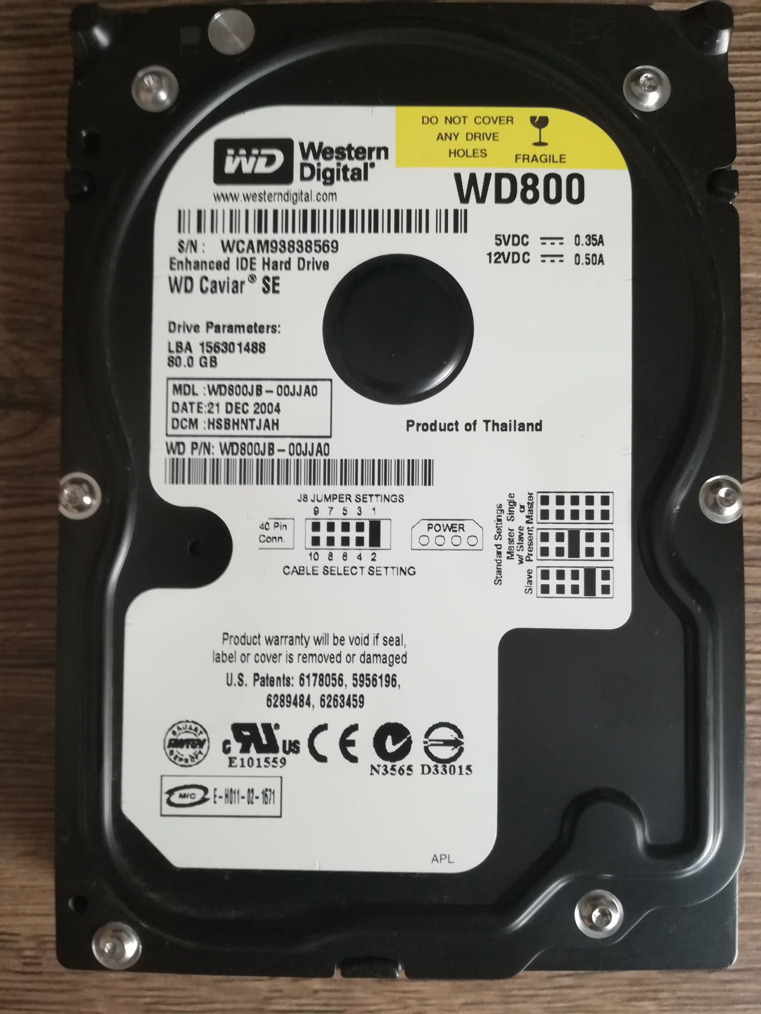 Dysk twardy Western Digital 80 GB