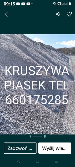 Piasek pod kostkę budowlany kopany płukany kamyk żwir grys