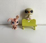 LPs littlest pet shop królik gołąb #1049 pigeon rabbit vintage Hasbro