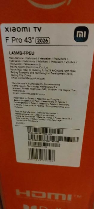 Xiaomi F(А) pro 43 -2026 Європа