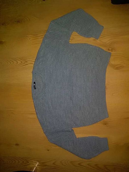 Sweter Boohoo S 36 M 38 oversize szary damski luźny