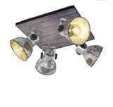 Lampa Eglo Barnstaple Industralna Loft 4 Reflektor Cynk