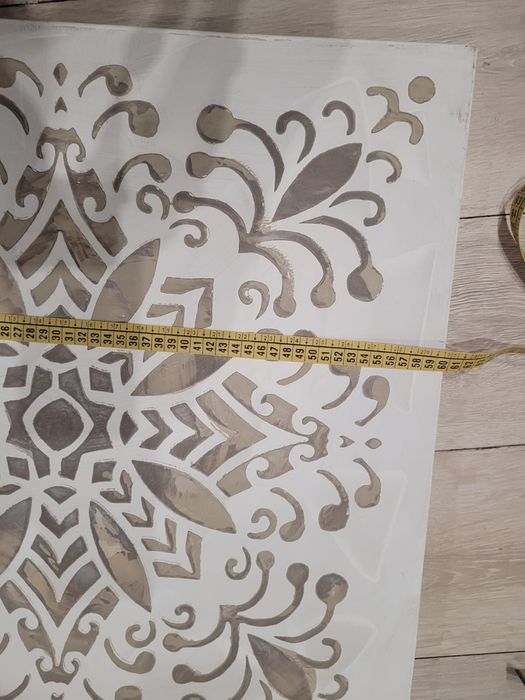 Euro Firany obraz ręcznie malowany kwadrat