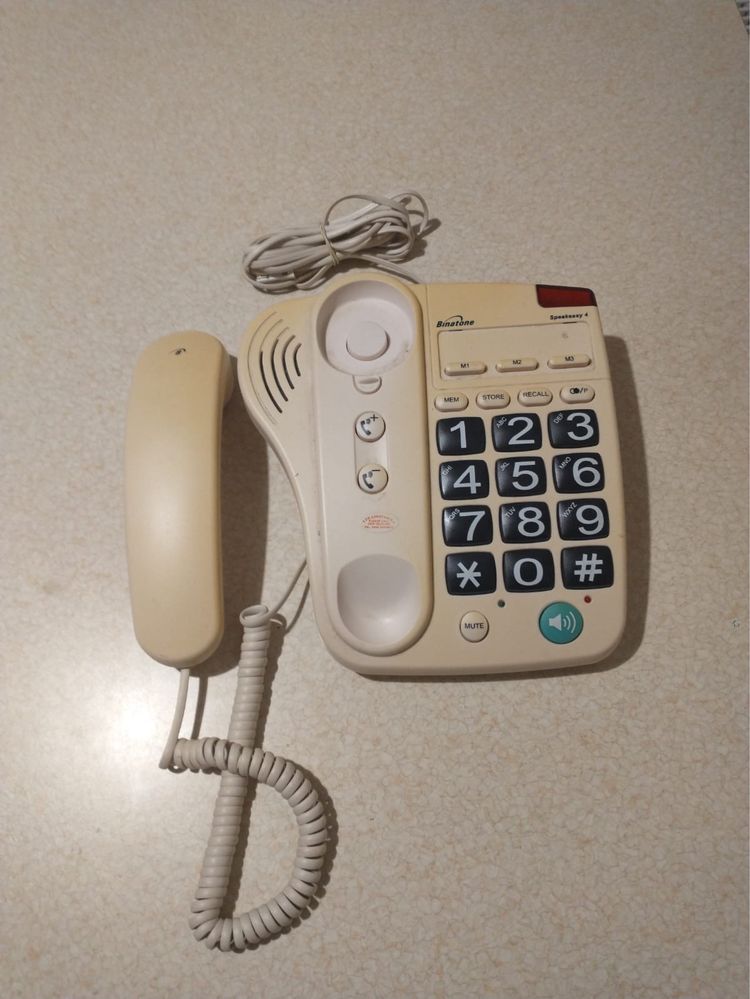 Telefon retro biały 23 cm długości