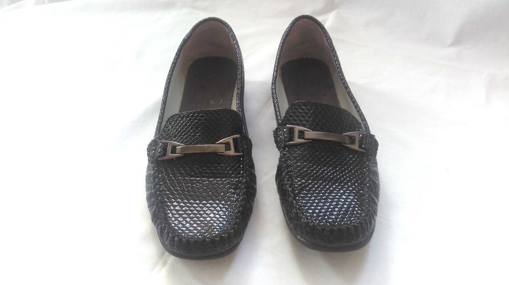 Buty czarne Mokasyny damskie r. 37,5 stan bdb-