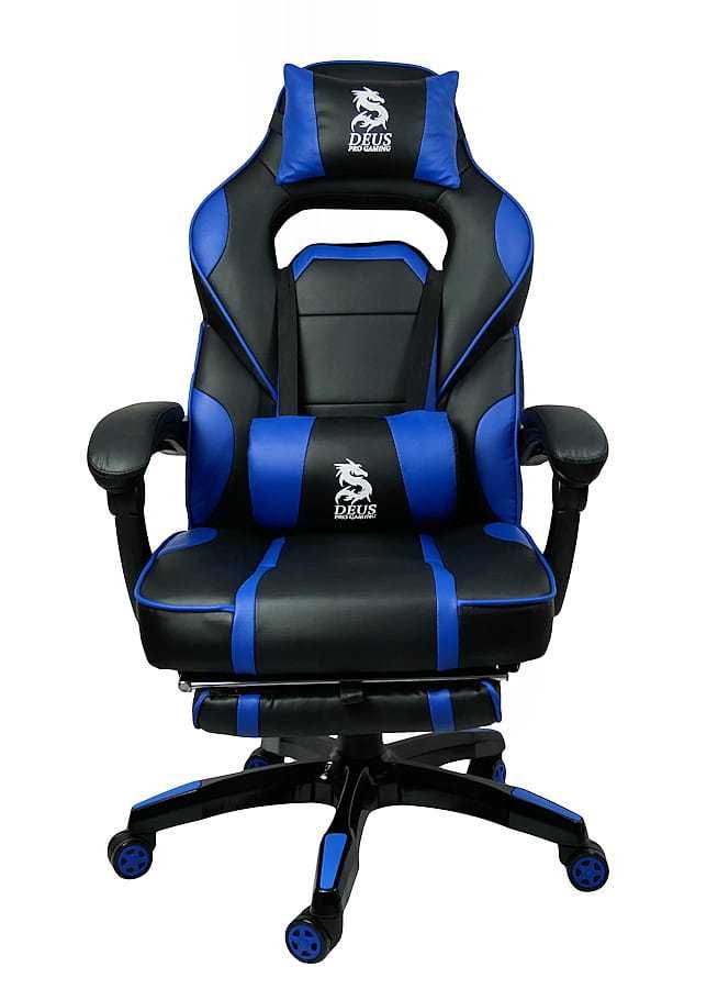 Fotel Gamingowy obrotowy dla graczy DEUS LARGE Blue