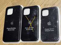 Etui czarne do Apple iphone  12 mini 12 pro max sylikon mikrofibra