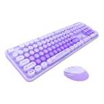 Zestaw Bezprzewodowy Mofii Sweet New Klawiatura + Mysz Fioletowa 2.4G