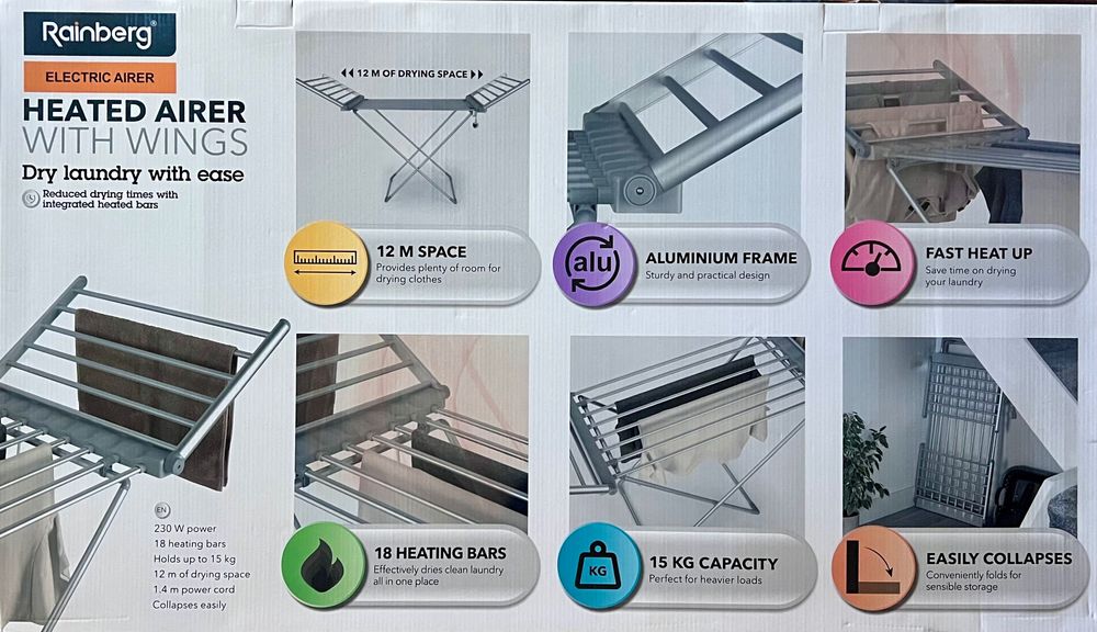 Електрична складна сушарка для білизни Rainberg