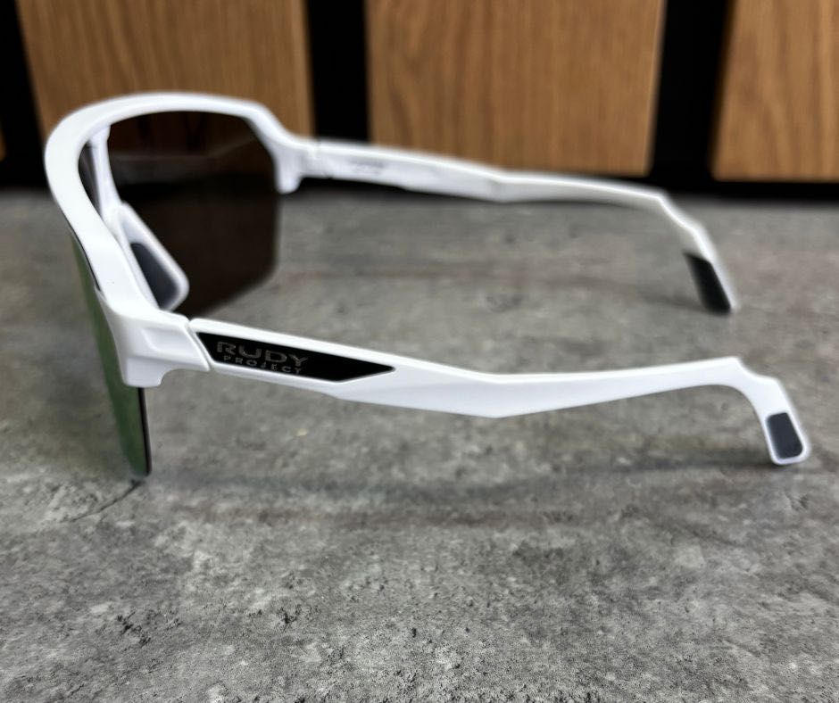 Okulary rowerowe Rudy Project Spinshield white/gold
