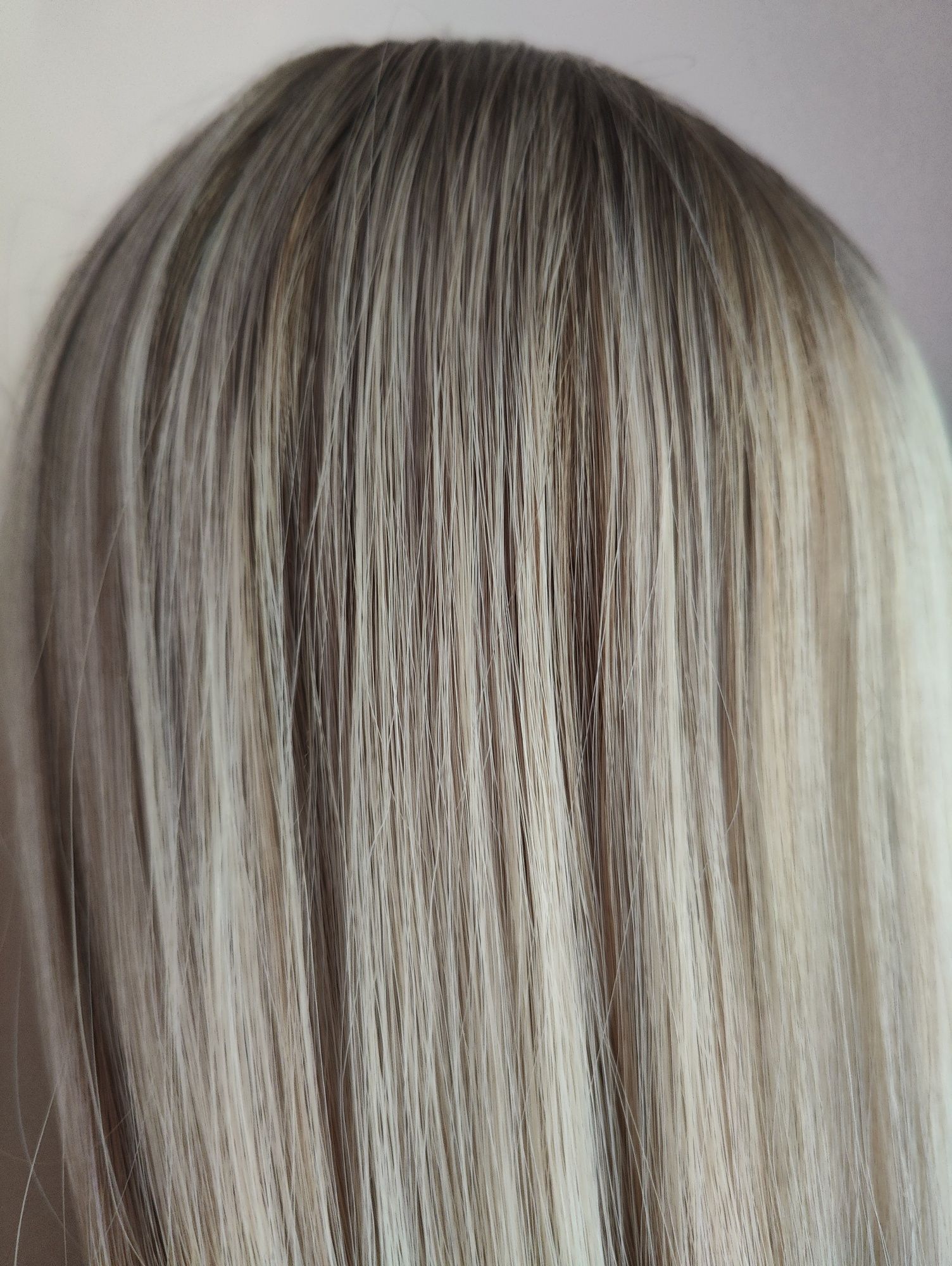 Nowa realistyczna peruka wig bob kare z grzywką  kolor blond ombre Roz