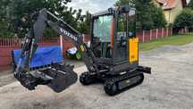 Volvo EXCAVATOR EC18E , rok 2025 , stan NOWA , skarpówka hydrauliczna , kupiona u dealer w Polsce ,