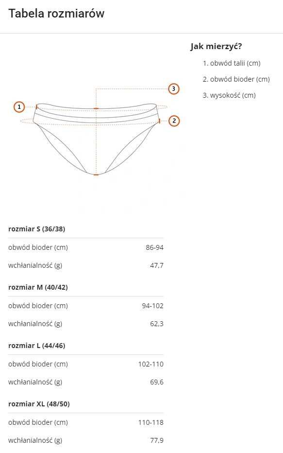 Silver Care Majtki figi menstruacyjne L organiczna bawełna ZDROWE NOWE