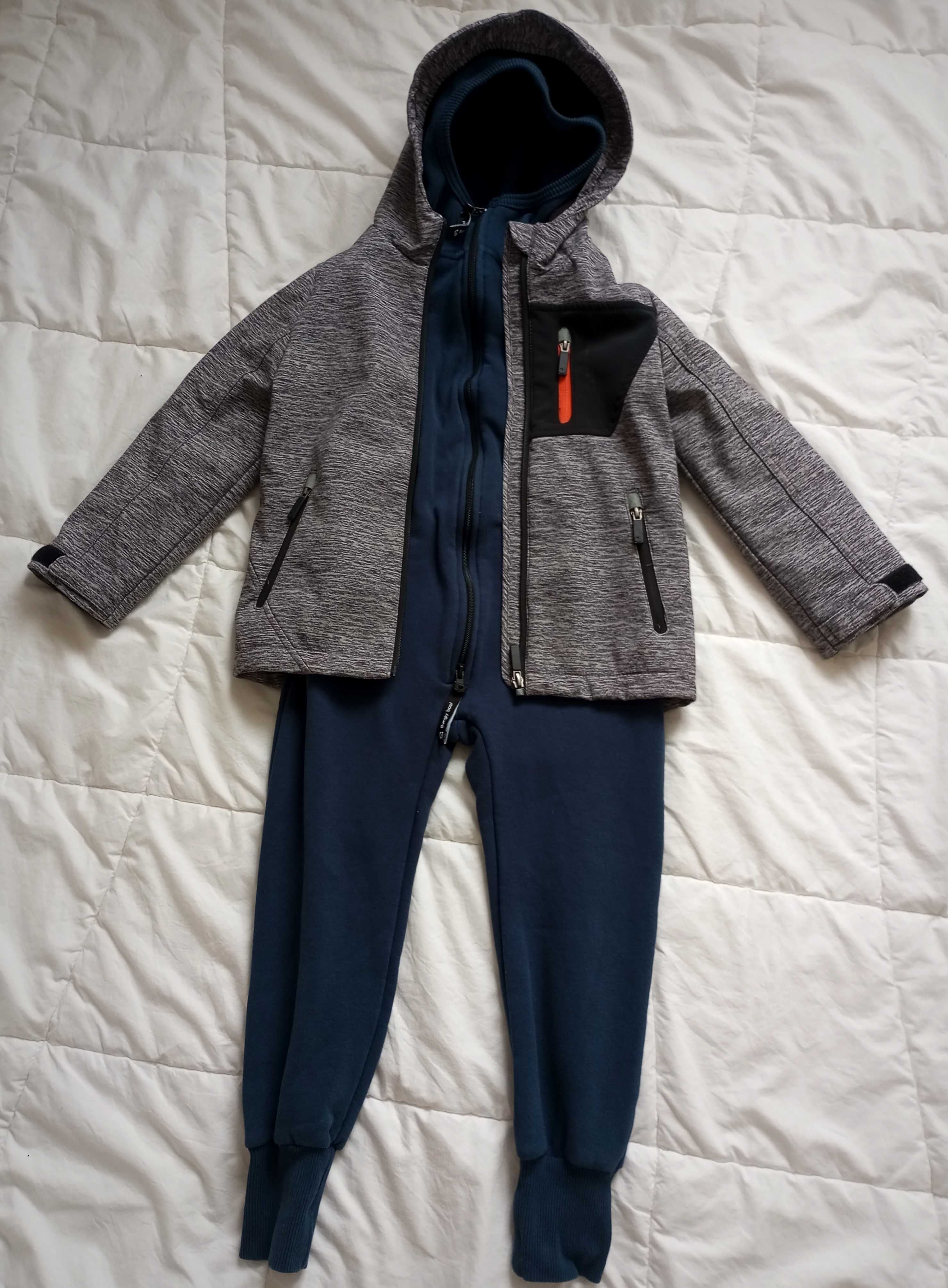детский костюм комбинезон на флисе +куртка,116/122,moncler,chicco,zara