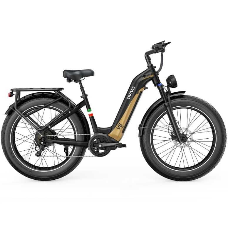 Rower elektryczny Ovivo V6 Pro - fatbike, koła 26, zasięg do 150 km