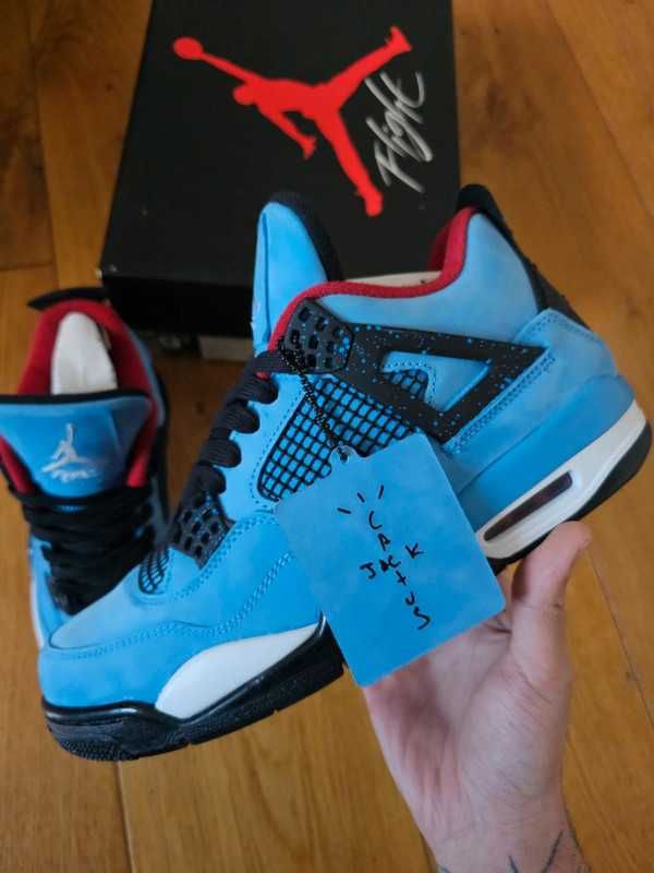 Buty AirJordan4 Retro niebieski nowy z metką UnisexTrampki 44.5