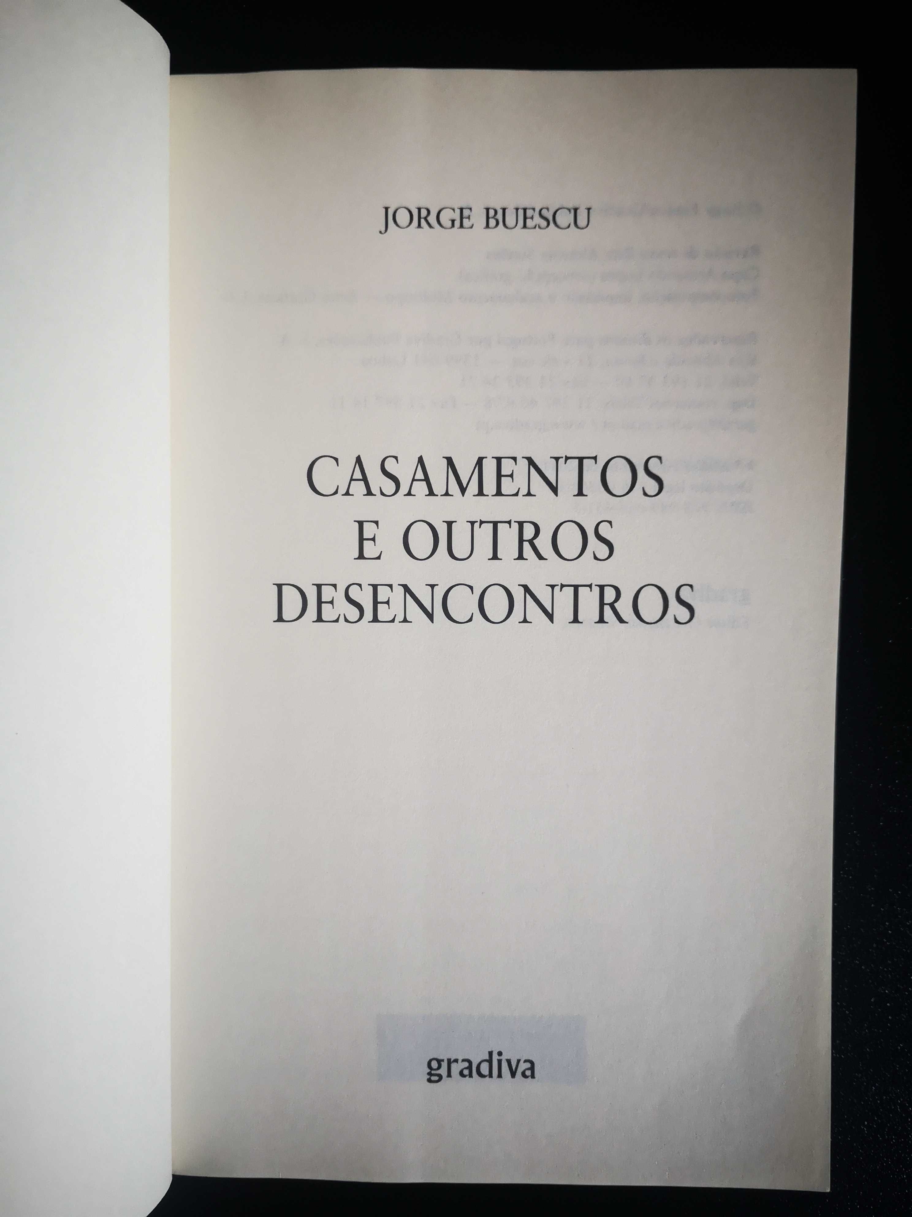 "Casamentos e Outros Desencontros" de Jorge Buescu