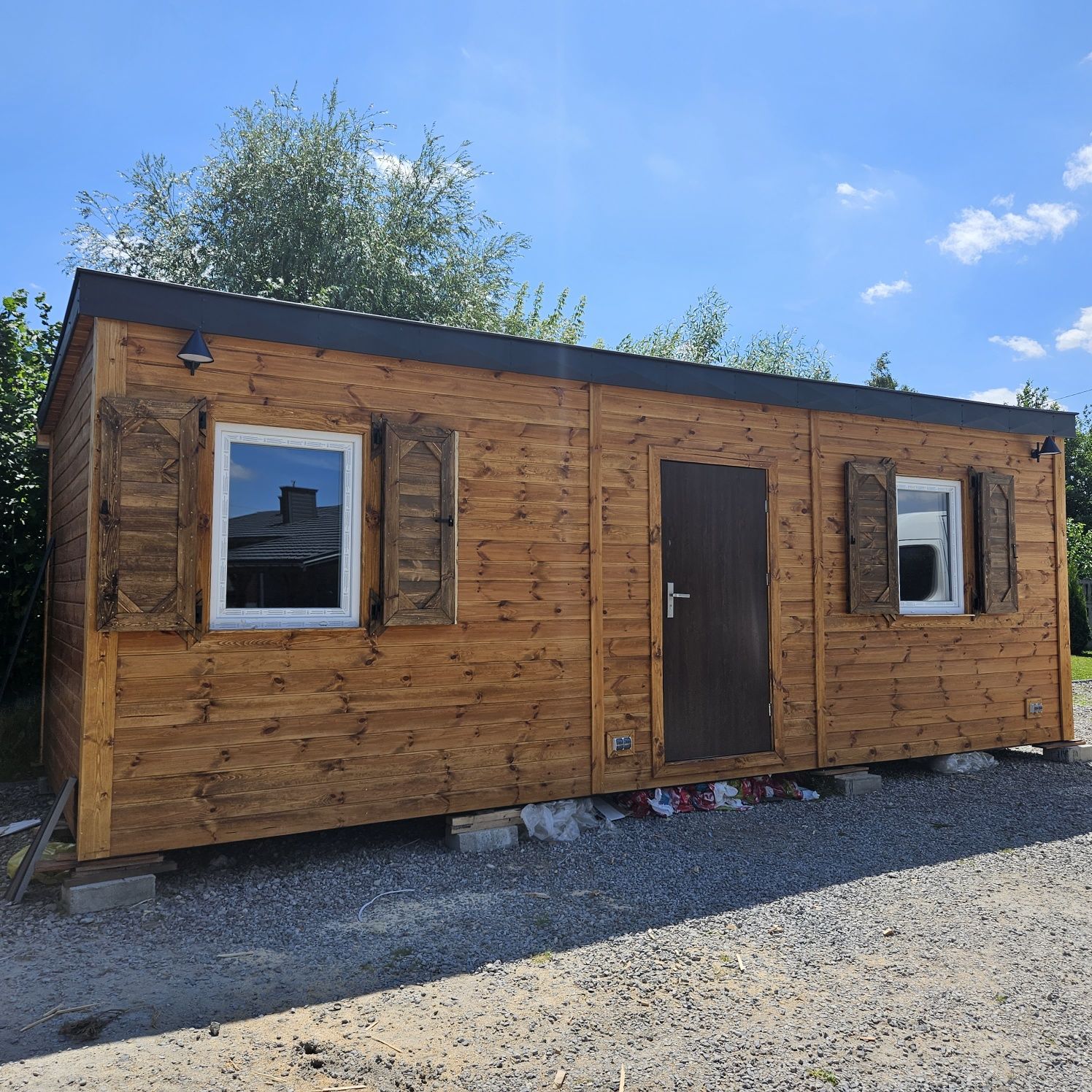 Domek 8x3.2 drewniany całoroczny mobilny letniskowy