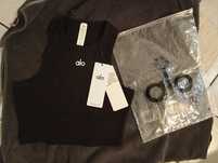 Top "cotton-blend tank" top koszulka t-shirt