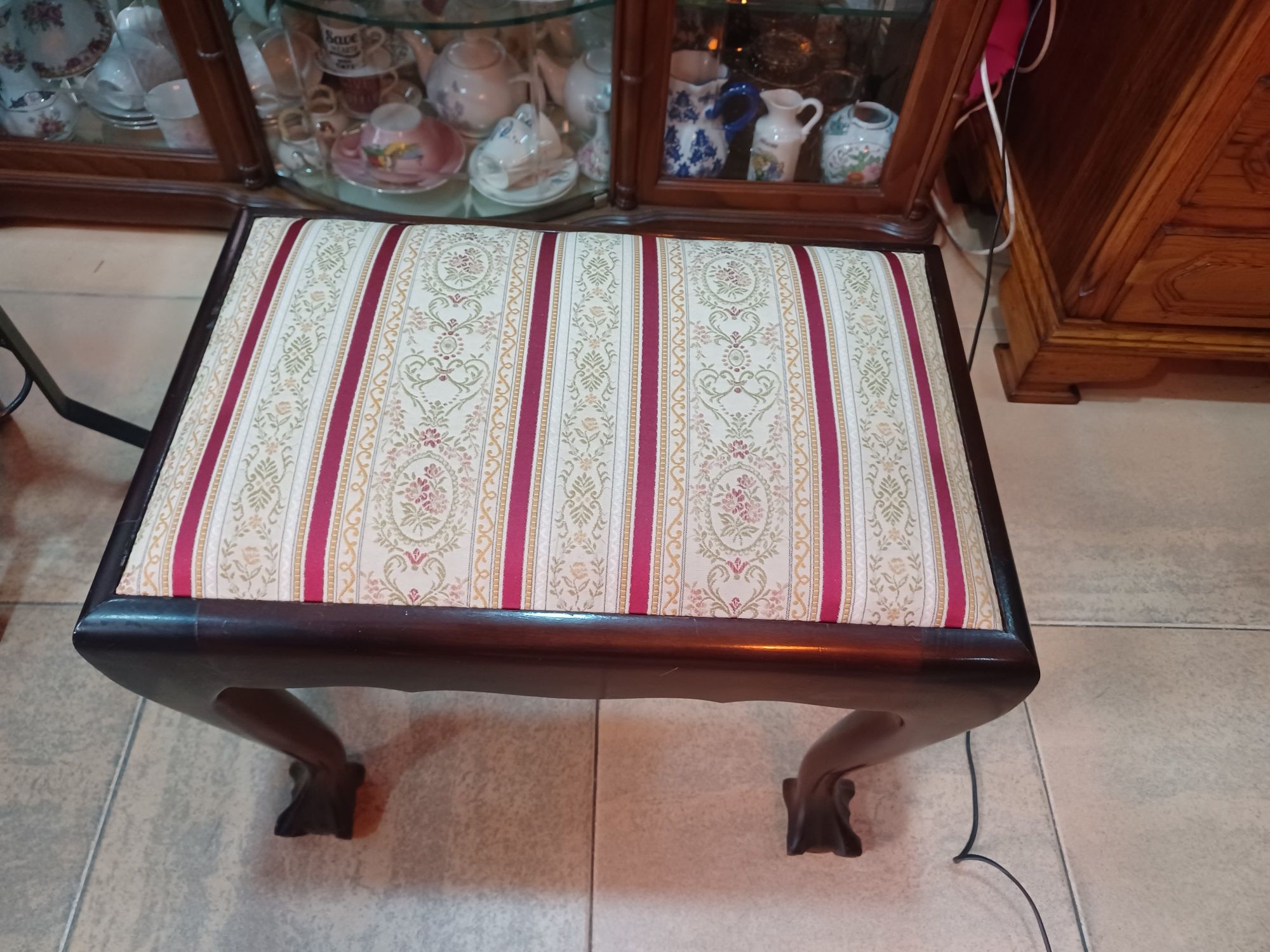 Banqueta antiga madeira maciça