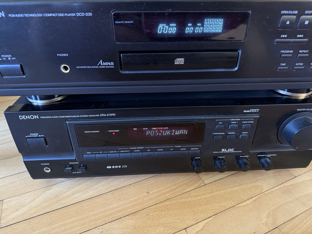 Zestaw audio Denon – CD DCD-335 + Amplituner DRA-275RD