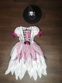 Карнавальный костюм скелет ведьма шляпа 9-10 лет хелоуин хэлоуин