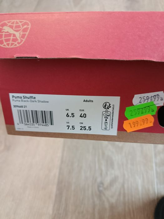 Buty Puma Shuffle r. 40 czarne NOWE