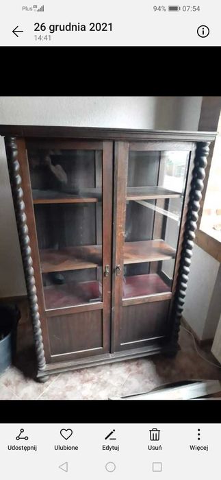 Witryna-biblioteczka antyk