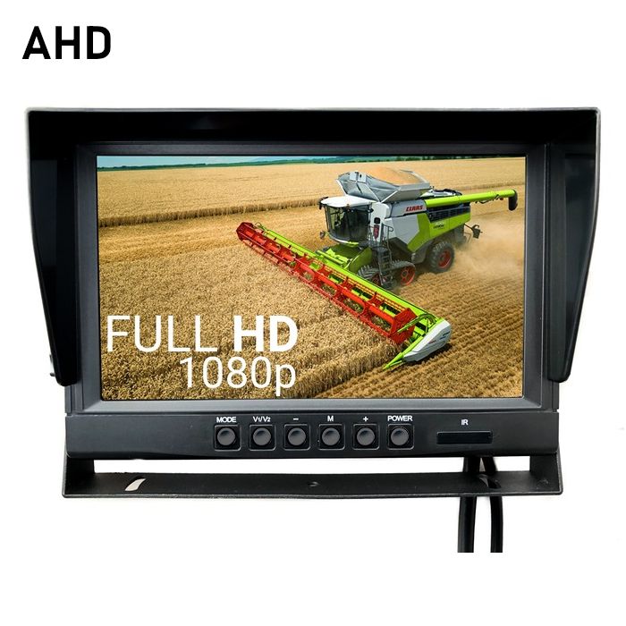 Monitor 9" 4PIN AHD 1080p do Kamery Kombajnu Tira Kampera Ciągnika Bus