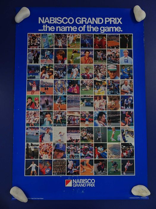 Antigo Poster Ténis Tennis Nabisco Grand Prix 1986